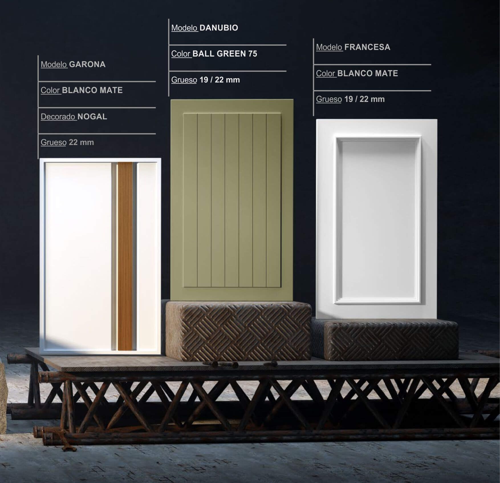 catalogo cocina puerta con forma lacada decorado nogal