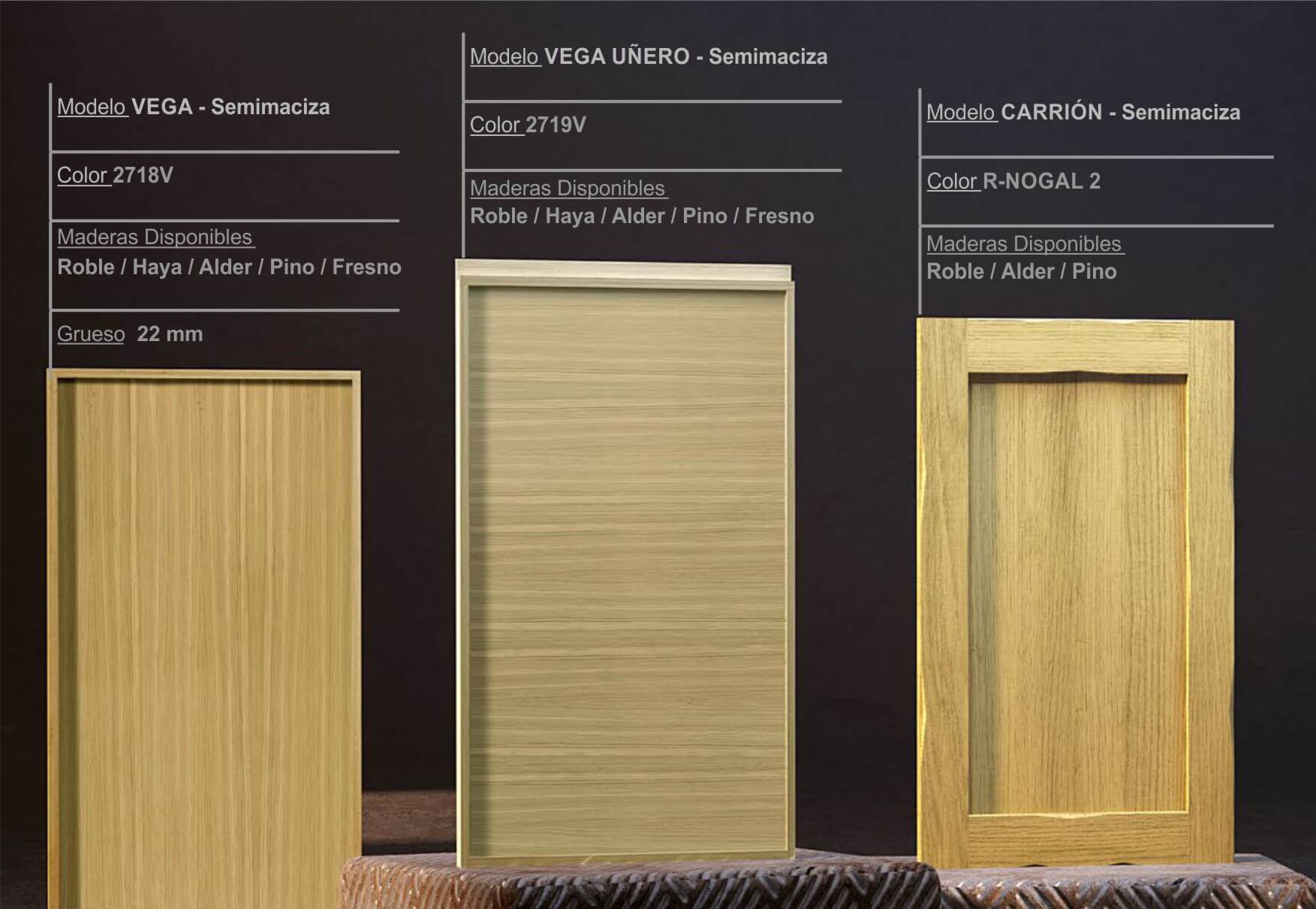 catalogo cocina puerta con forma madera barnizada haya