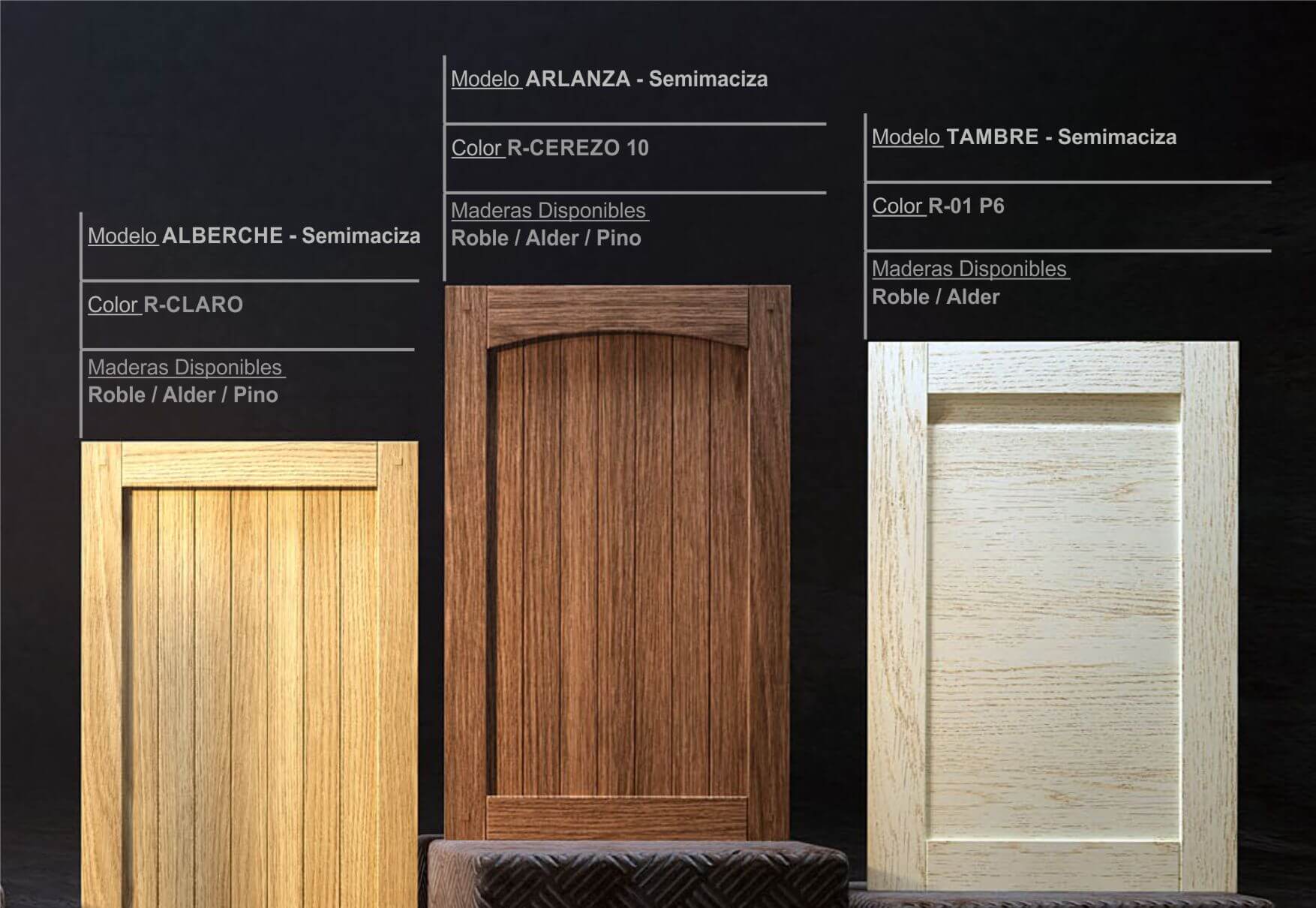 catalogo cocina puerta con forma madera barnizada pino