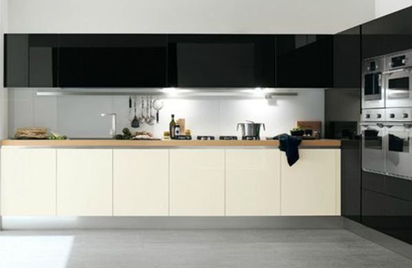 cocina lineal madrid cocina angular en blanco y negro