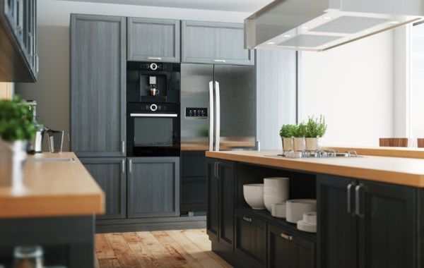 cocina integral gris