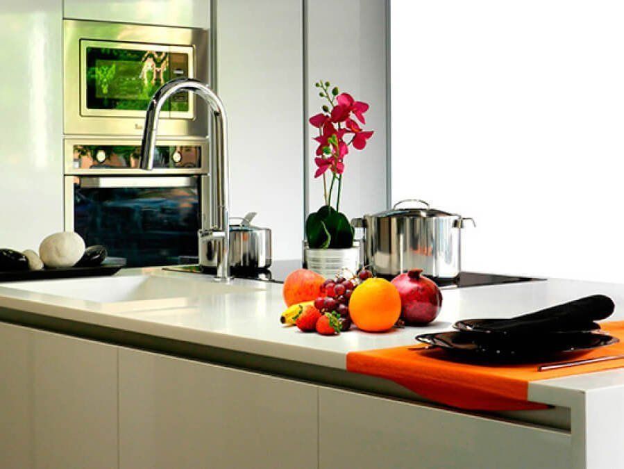 cocina isla con placa en madrid