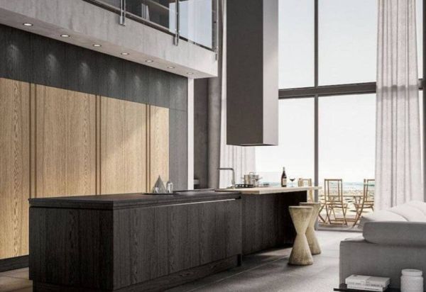 cocina en madera con isla madrid