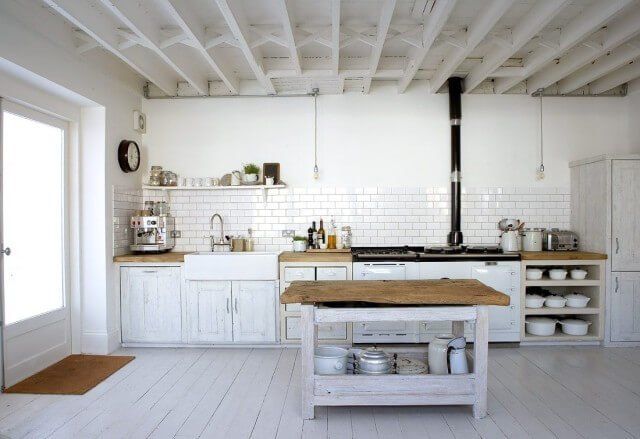 cocina rustica blanca