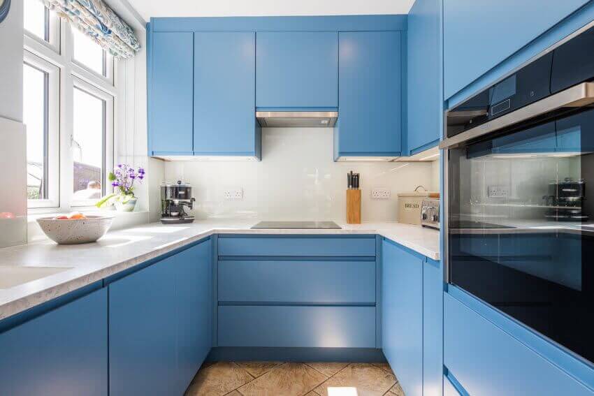 cocinas azules modernas