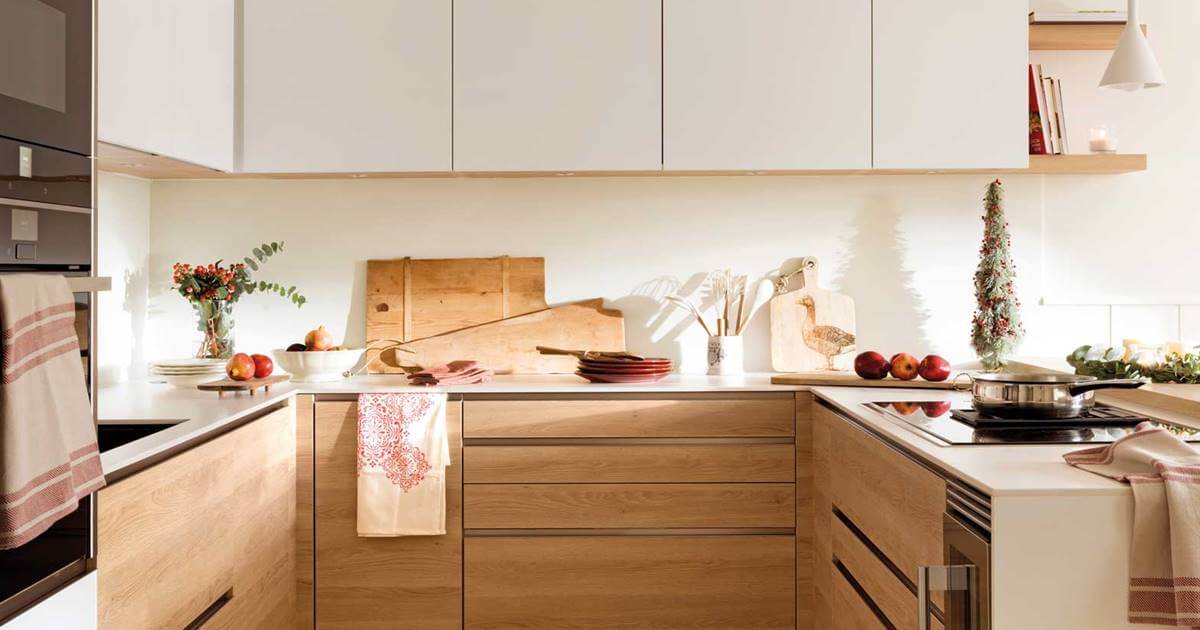 cocinas beige y marron