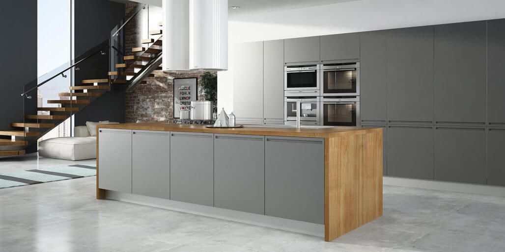 cocinas de colores combinados de diseño