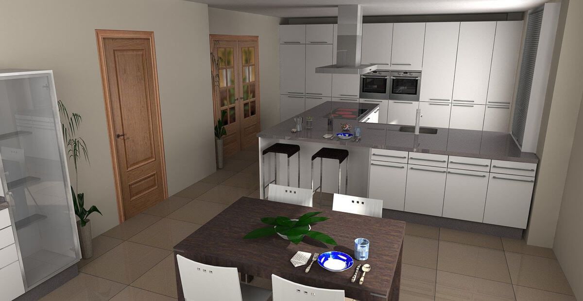 diseño de cocina en 3d madrid