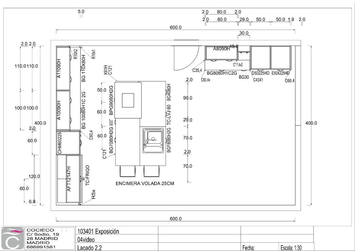 diseño de cocina en 3d madrid