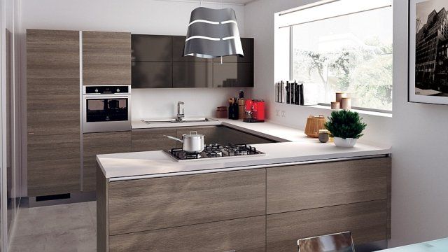 fotos de cocinas integrales pequeñas modernas 01
