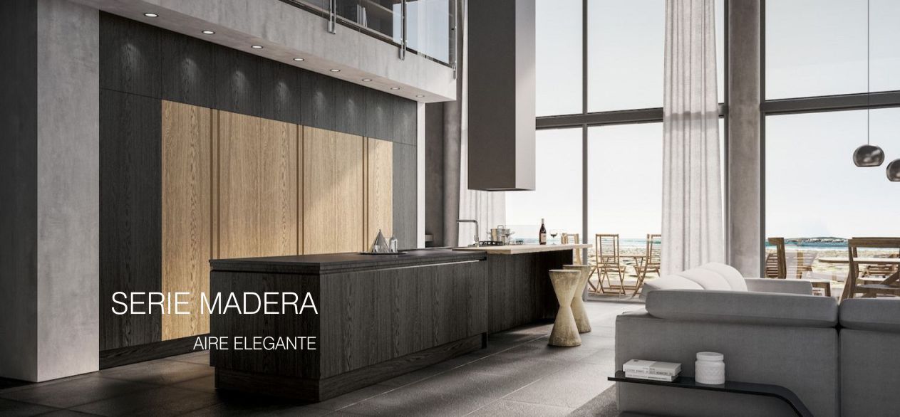 muebles de cocina en madera lisa madrid