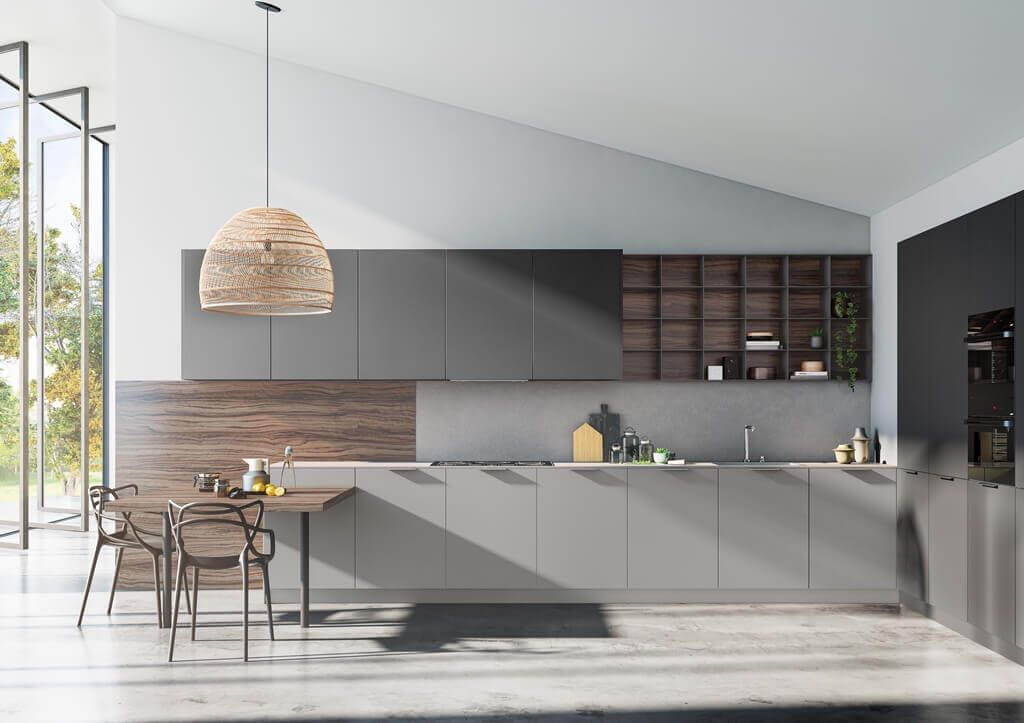 proyecto cocina moderna con encimera crema