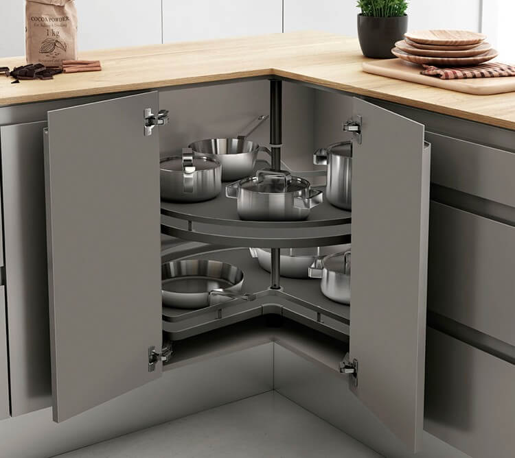 torno giratorio cocina antracita