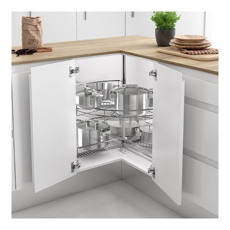 torno giratorio cocina cromado