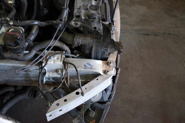 Accident Mercedes Benz before repair