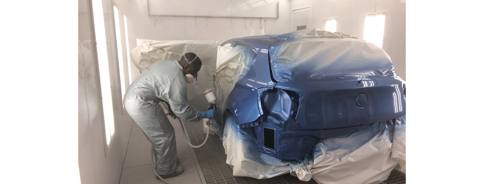 Accident BMW during Spraypainting