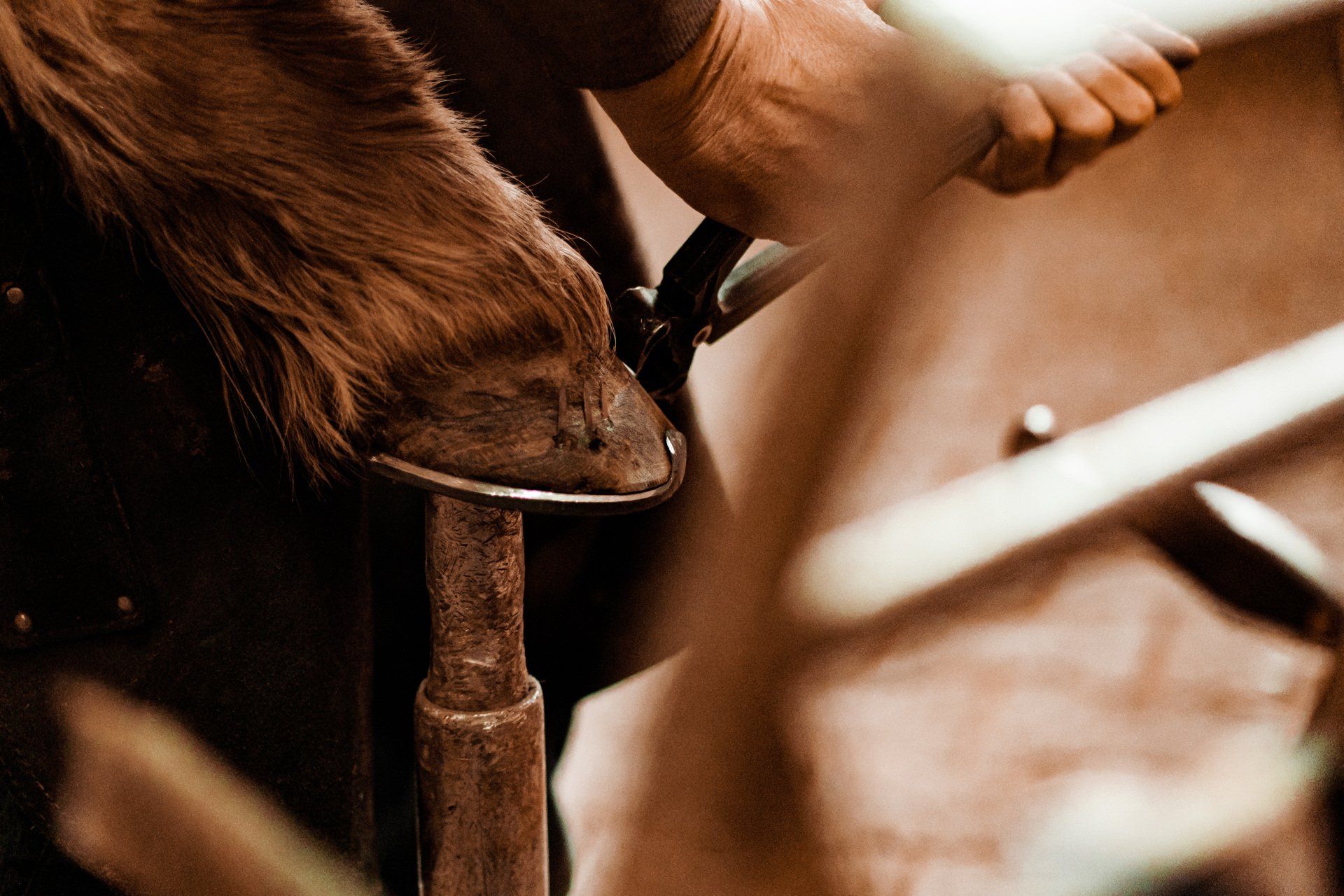 Schmied beim Handwerk