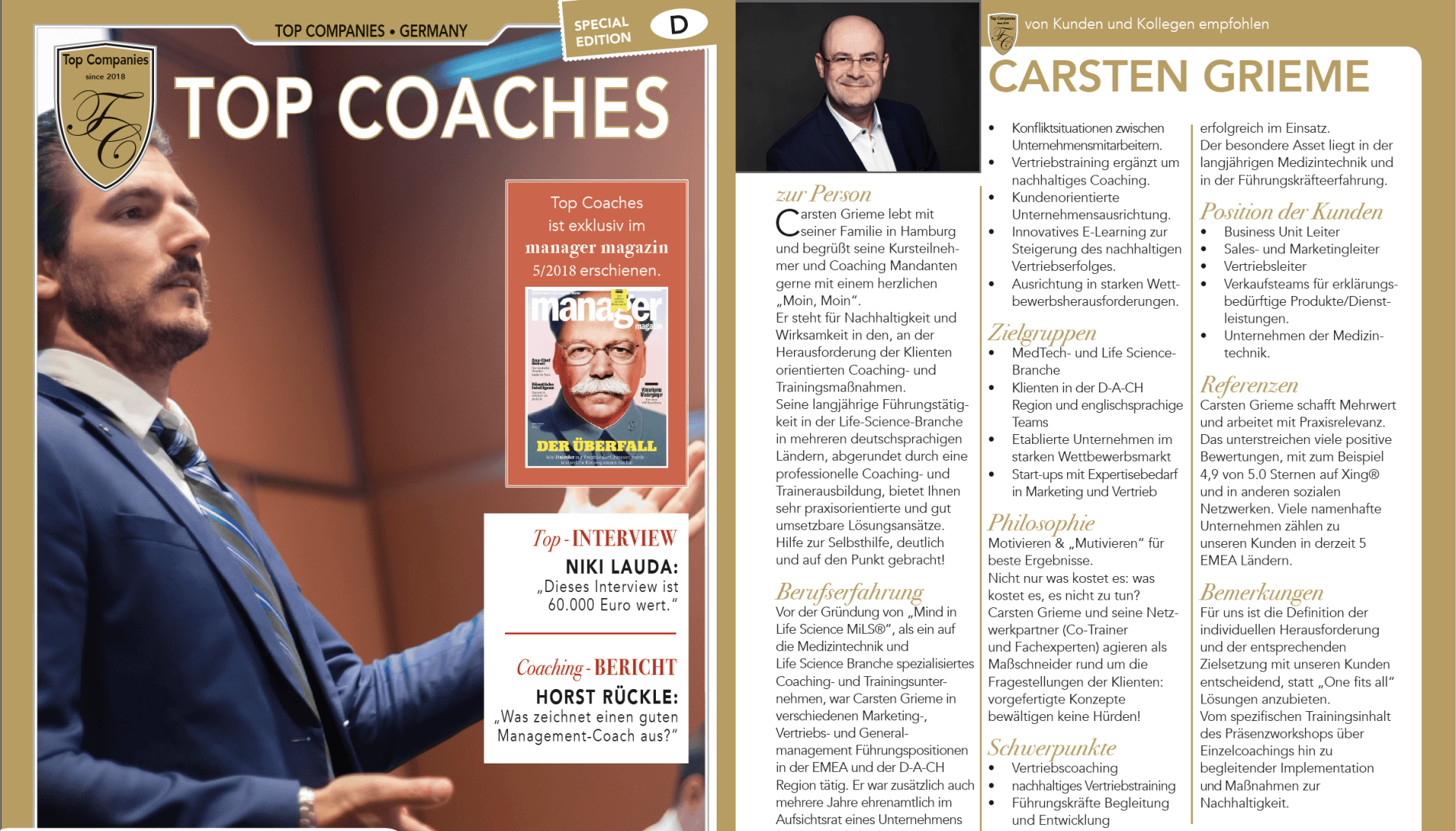 Carsten Grieme Vertriebstrainer im Manager Magazin
