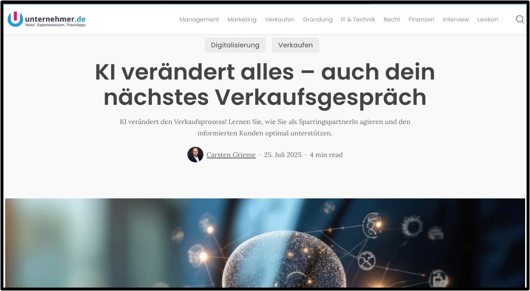 Artikel bei Unternehmer.de