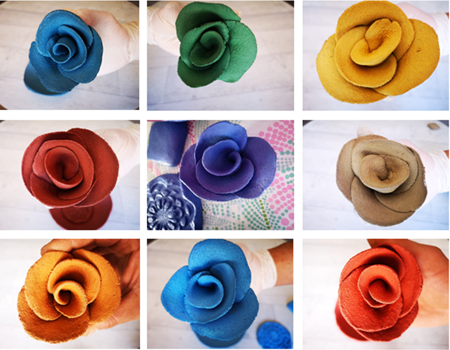 Knetbeton Evolution, Knetbeton, kneten, Knetmasse, bunt, farbiger Beton, Kunst, kreativ, DIY, Geschenkideen, anmalen, gestalten, Rosen, bunt, Farbpigmente, Eisenoxyd