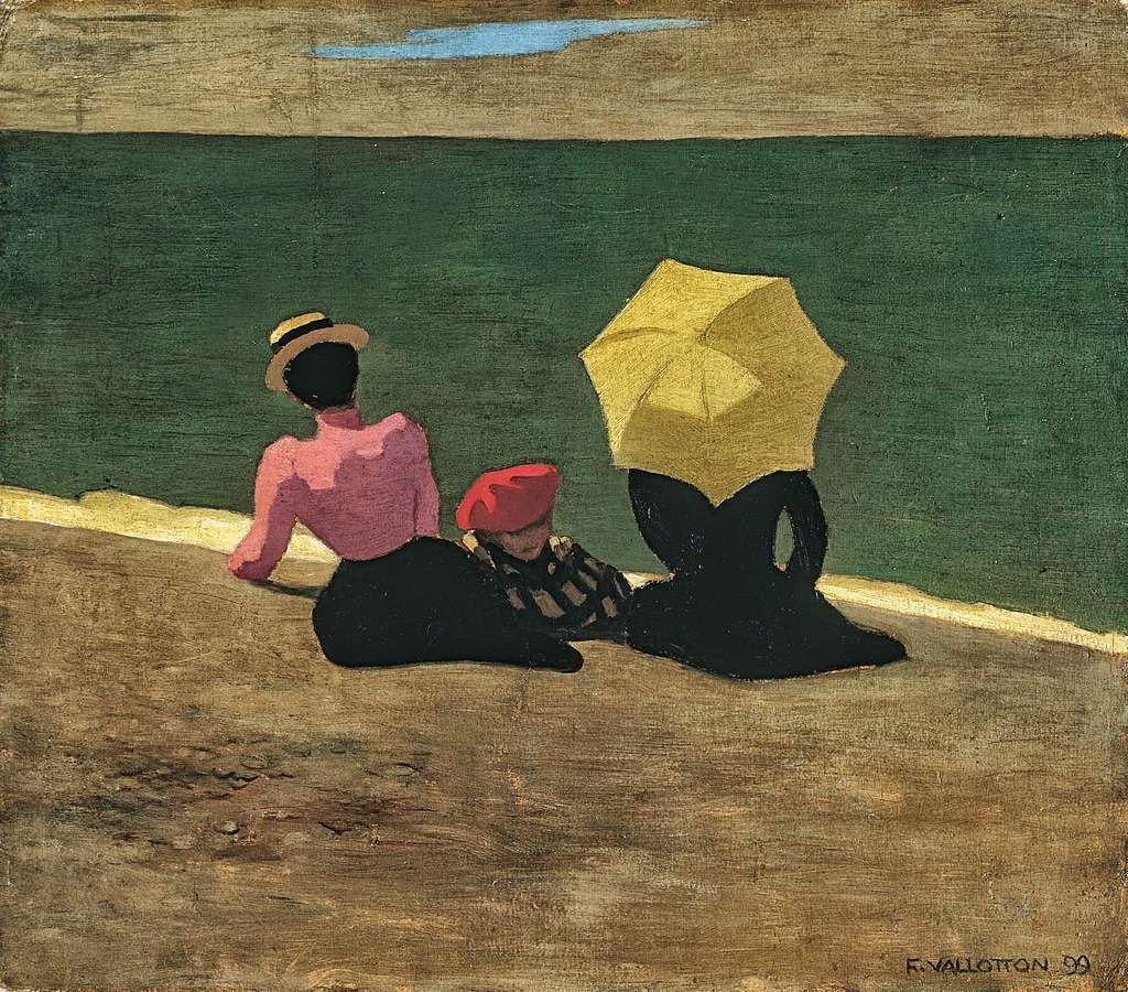Félix Vallotton: Sur la plage, 1899 Öl auf Karton