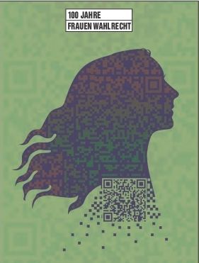 Sandra Simone Schmidt - Plakat zu 100 Jahre Frauenwahlrecht, GEDOK Freiburg