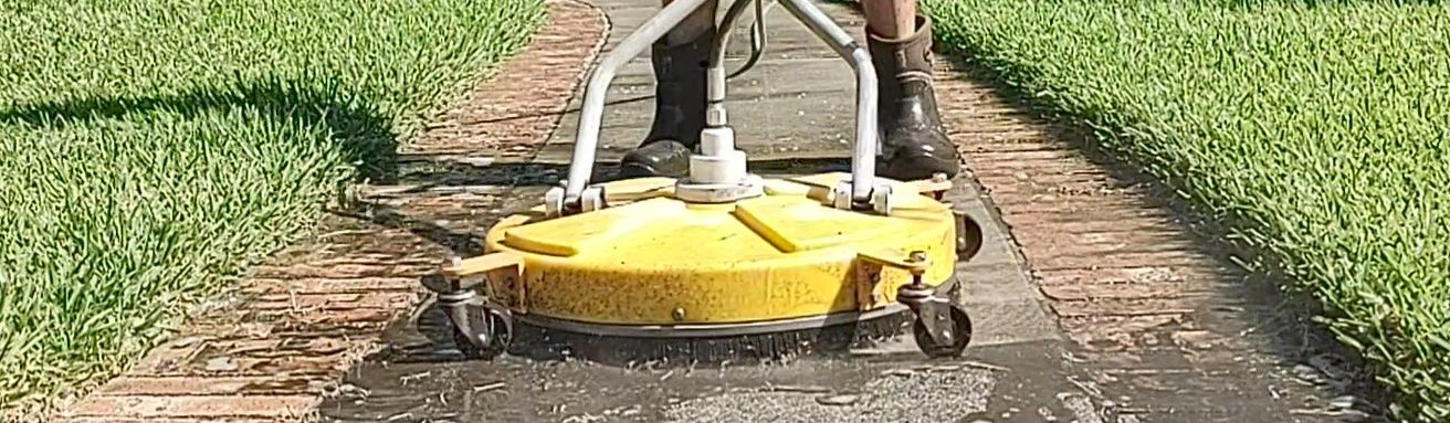 Pressure washing sidewalks included in our price