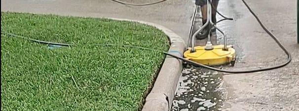 Pressure washing beyond the driveway in Magnolia Texas