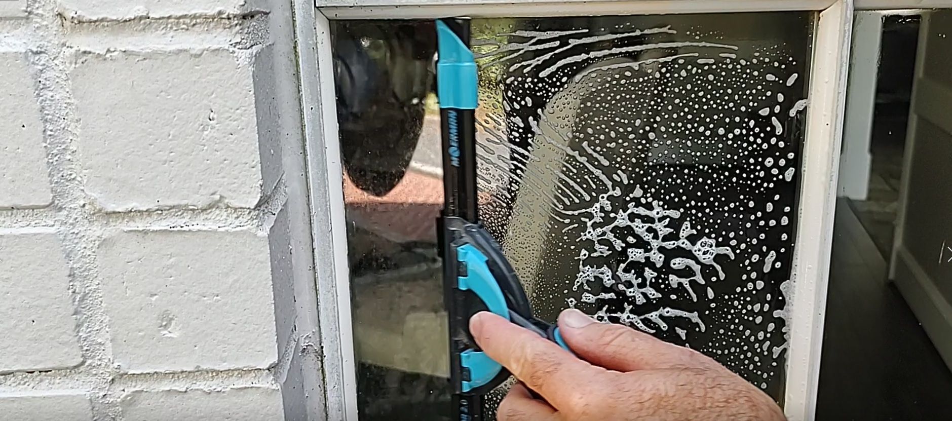 Sometimes you need to clean the windows two or three time to get all the tough grime off something a water fed pole could never do.