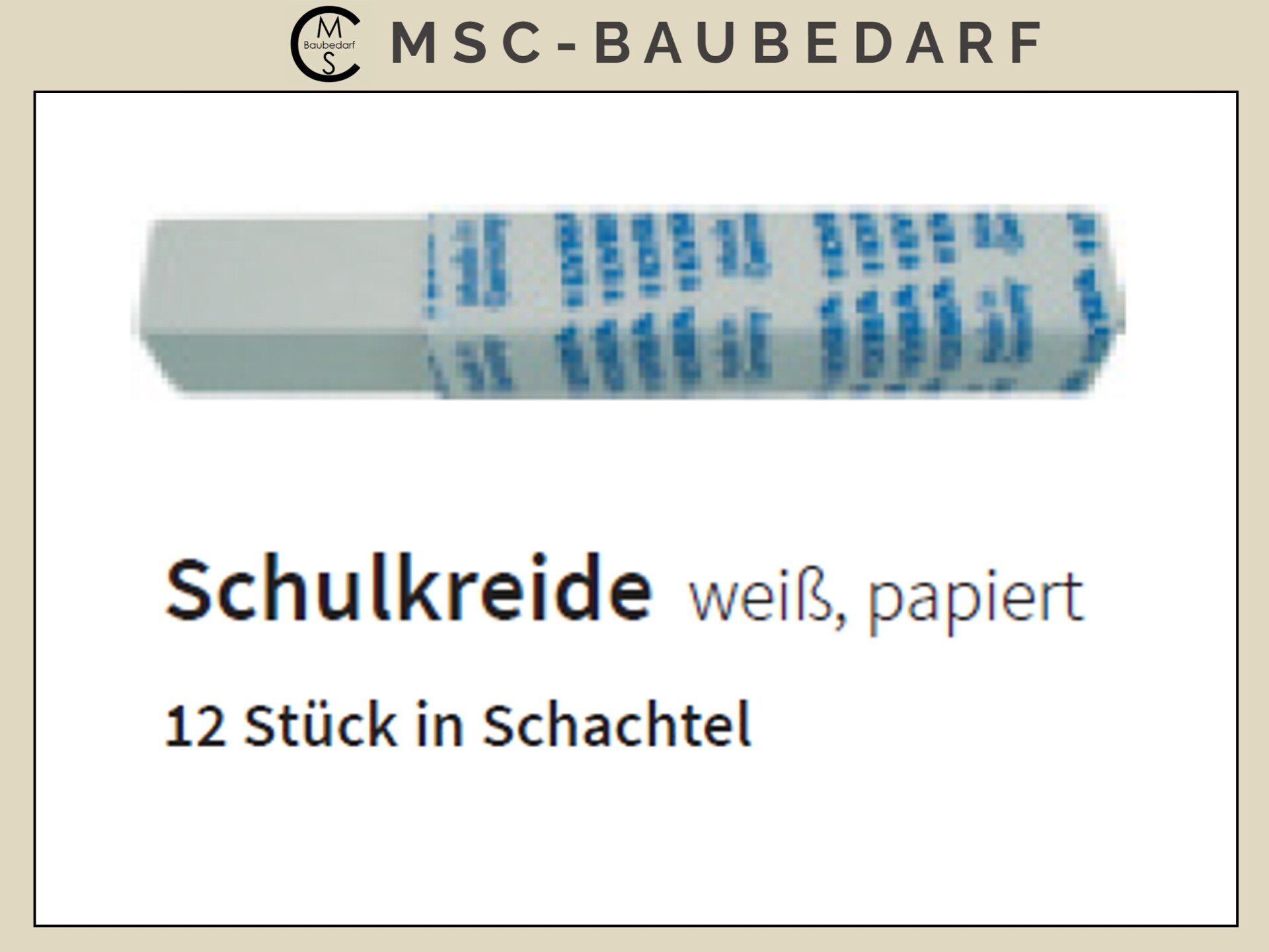 zum Schnäppchenpreis Schulkreide weiß - Holz anzeichnen / auf Tafeln schreiben