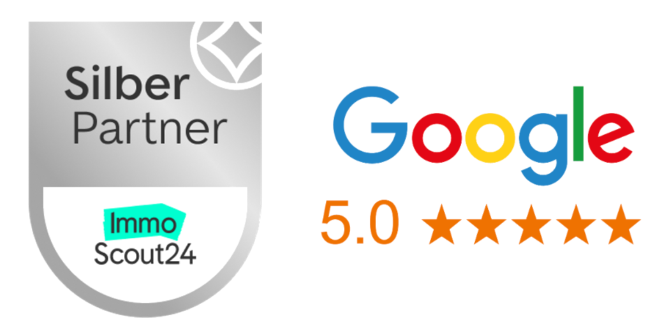 Immoscout24 - Silber Partner und Google Bewertungen für die Immobilienbewertung Immoscout24 - Silber Partner und Google Bewertungen für die Immobilienbewertung