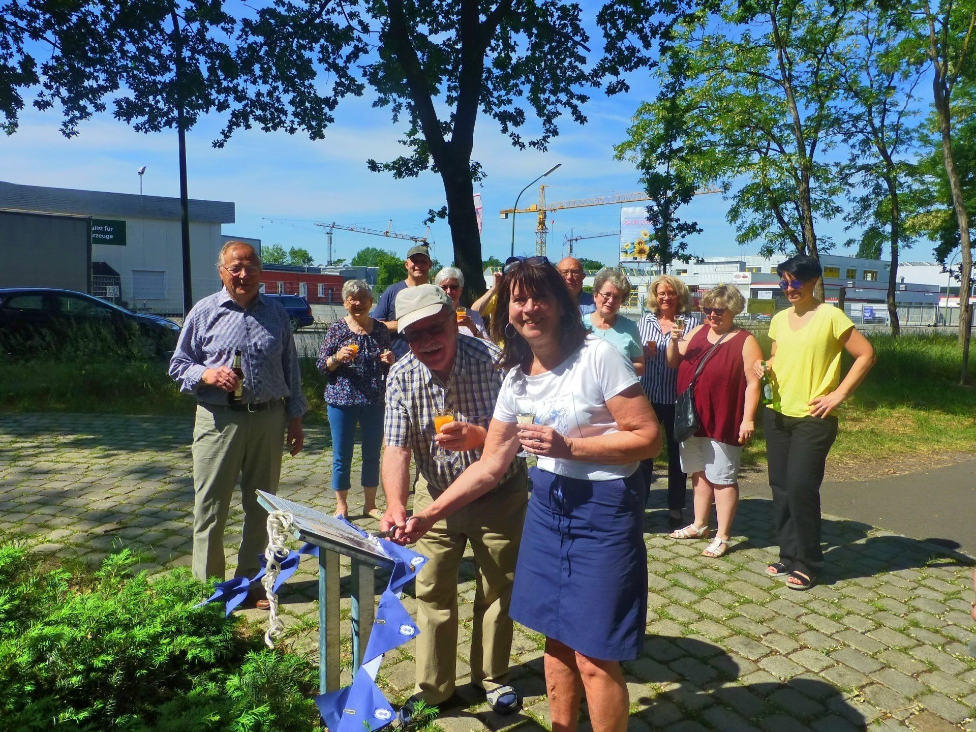 Einweihung der Infostele an der Petrussäule