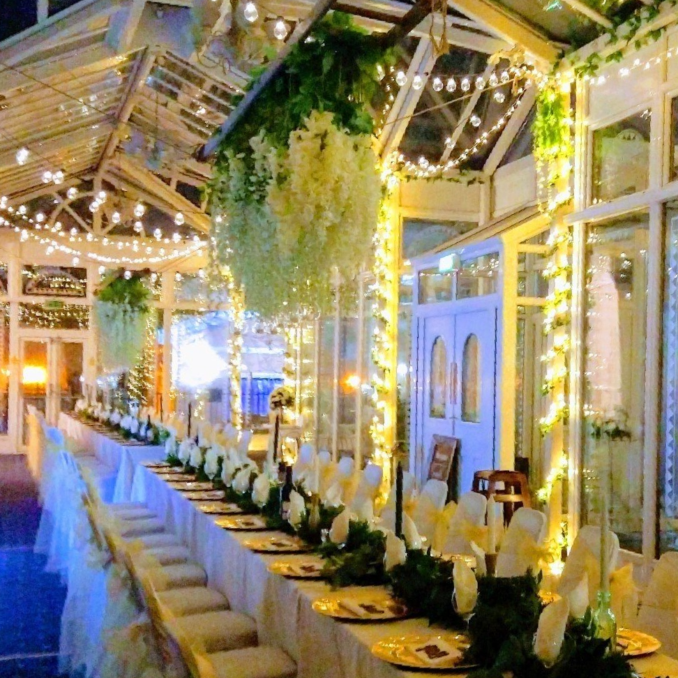 Conservatory wedding, Ashton masonic hall