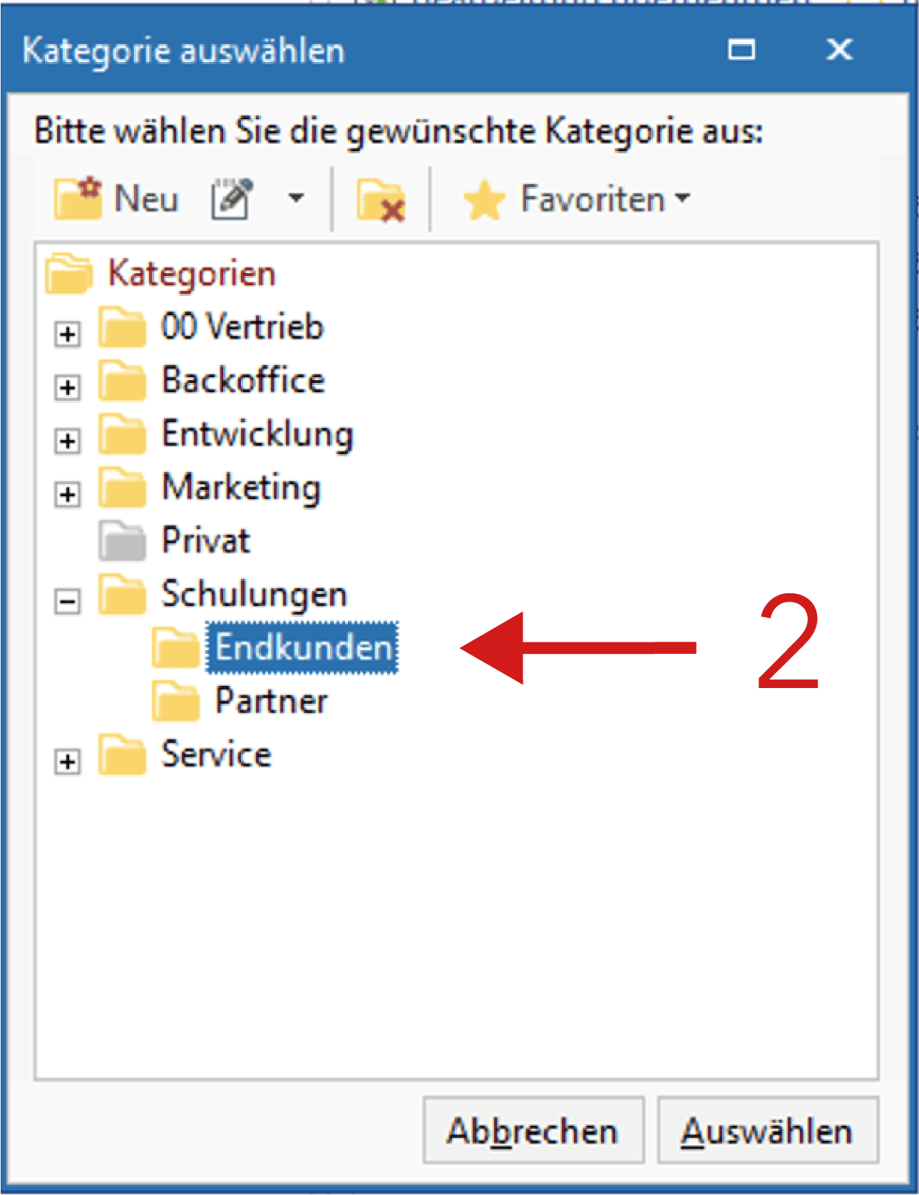 Kategorie wählen