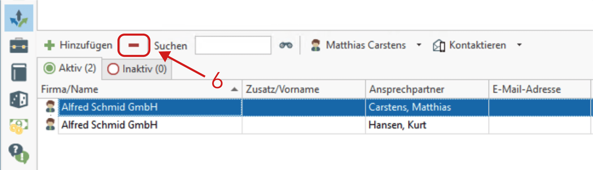 Kontakt löschen