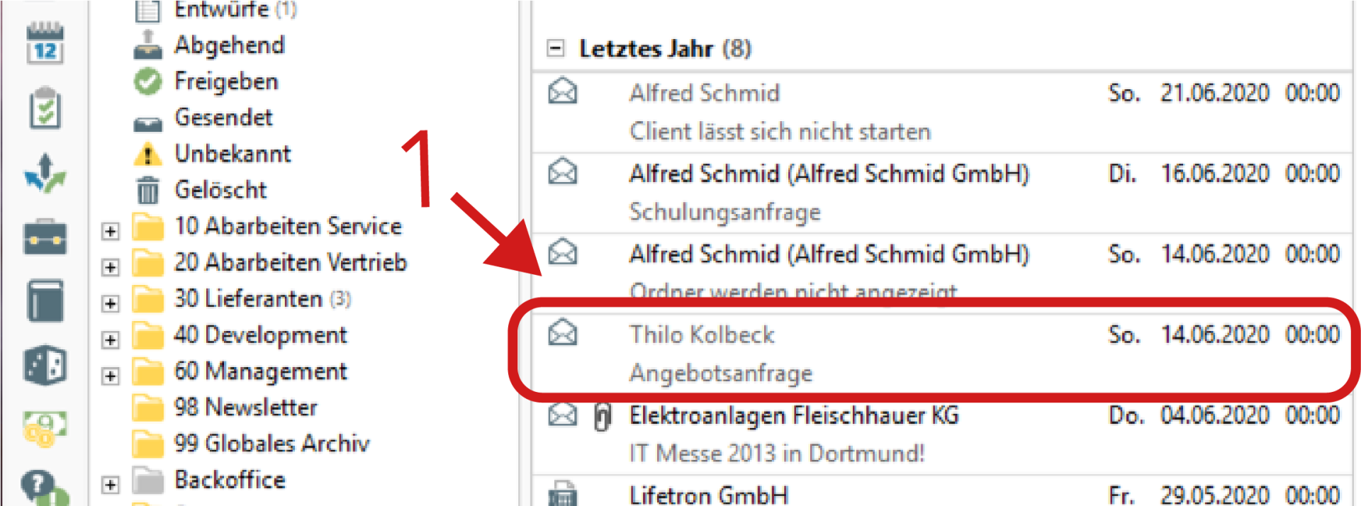 E-Mail ohne Kontakt