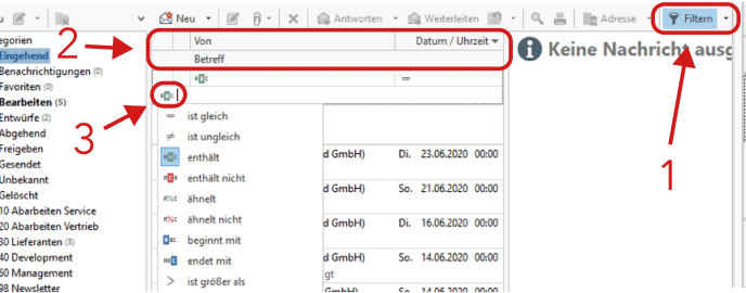 E-Mail Übersicht