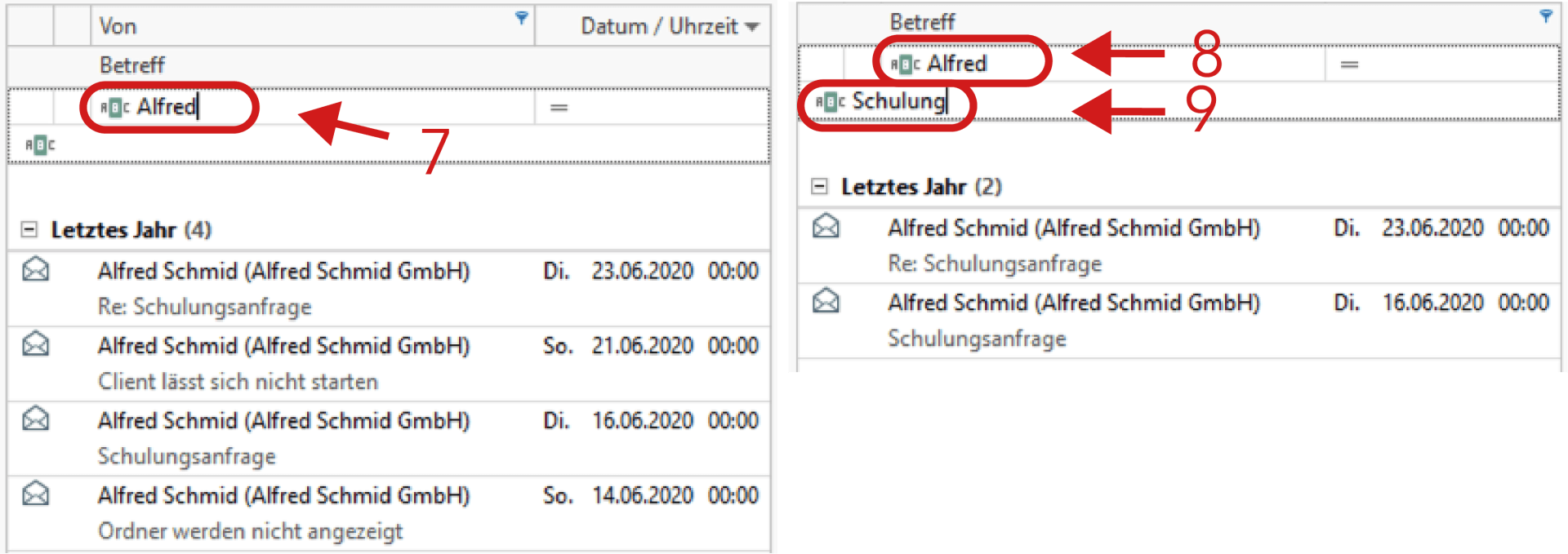Nach mehr als einem Begriff filtern