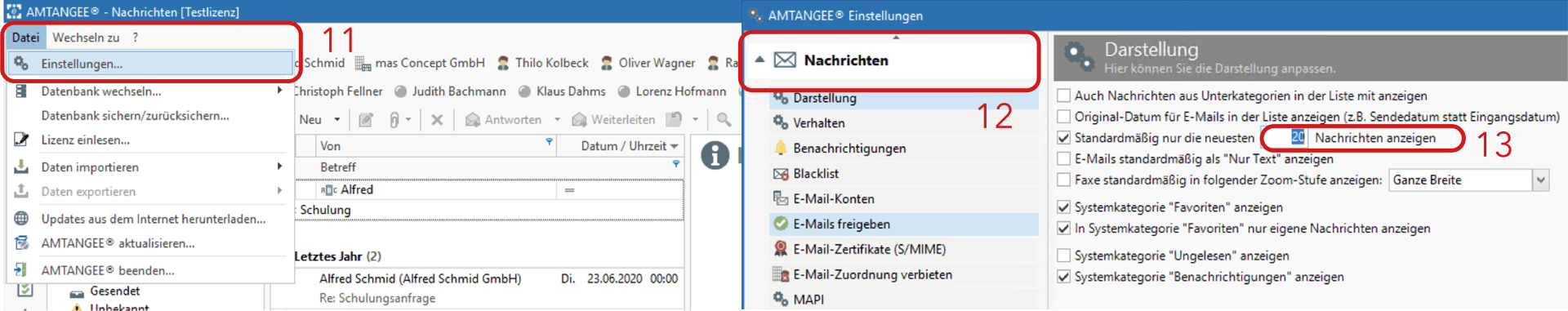 Maximalanzahl über Einstellungen regulierbar