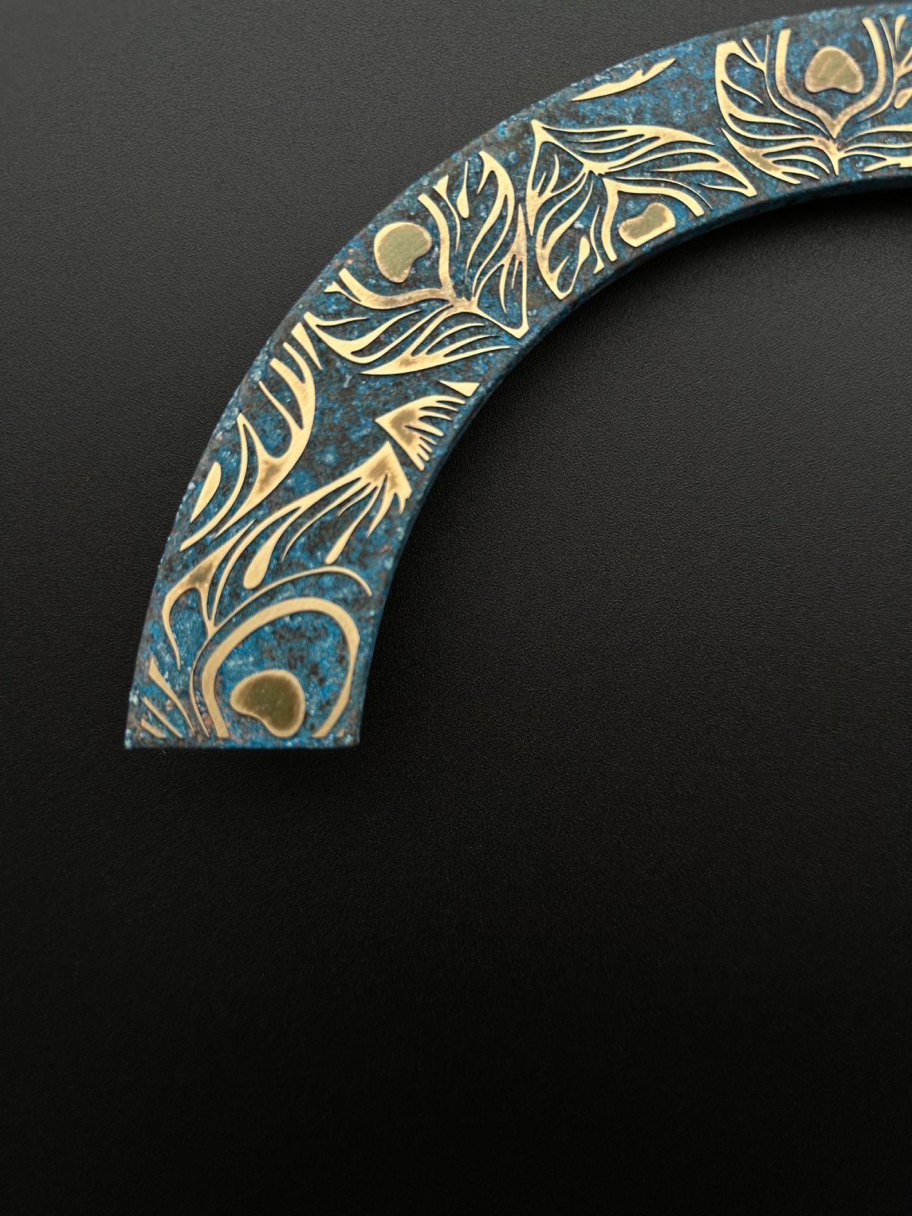 5mm Laser Cut Reverse Etched Brass with Patina