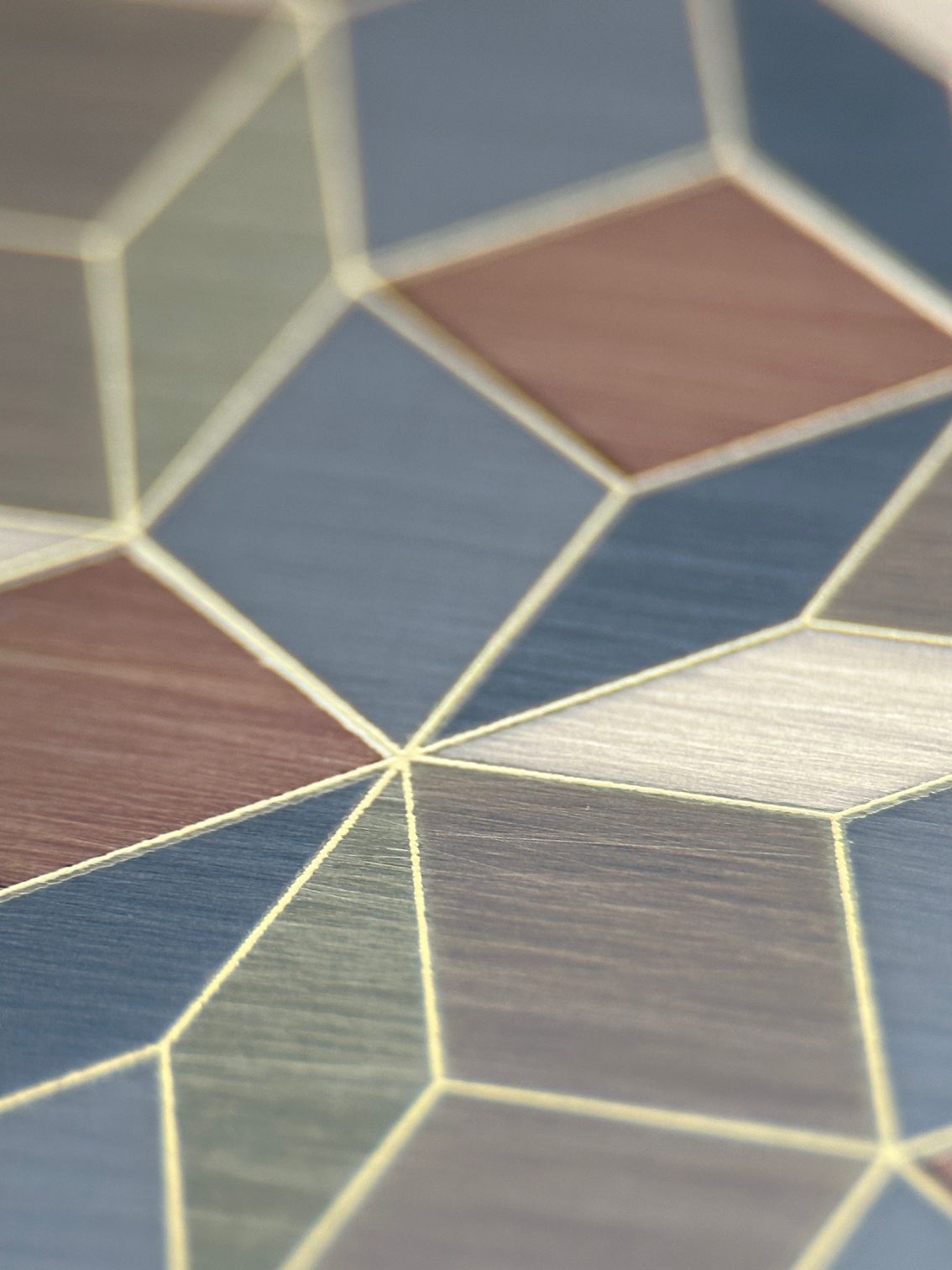 penrose tile patina, brass with multiple patina pattern