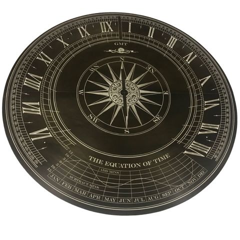 Etched and patinated Sundial