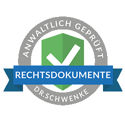 Logo zum anwaltlich geprüften Rechtsdokument - Impressum