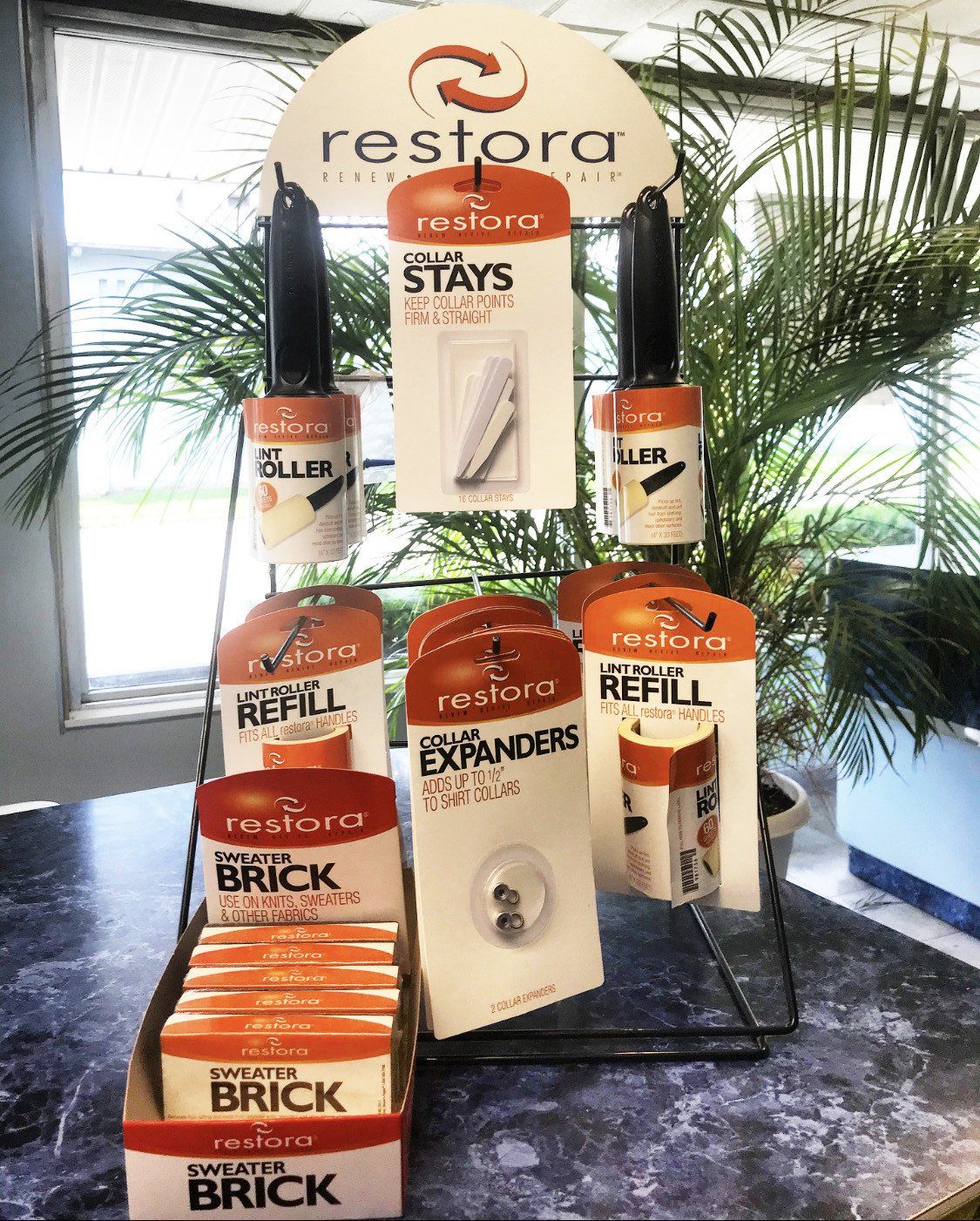 Restora - lint rollers, collar stays, sweater brick