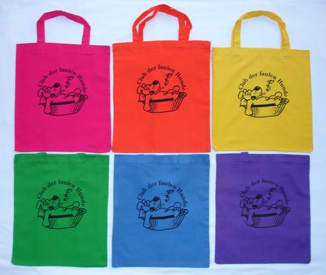 Ganz schön bunt... Baumwolltaschen in allen Farben