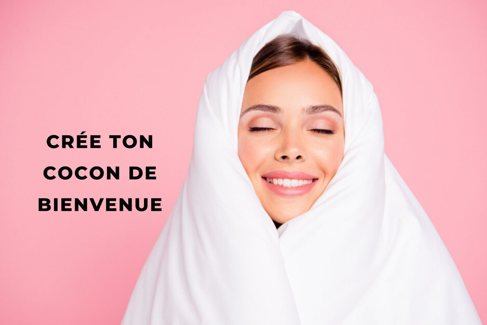 Femme emmitoufflée cocon confortable