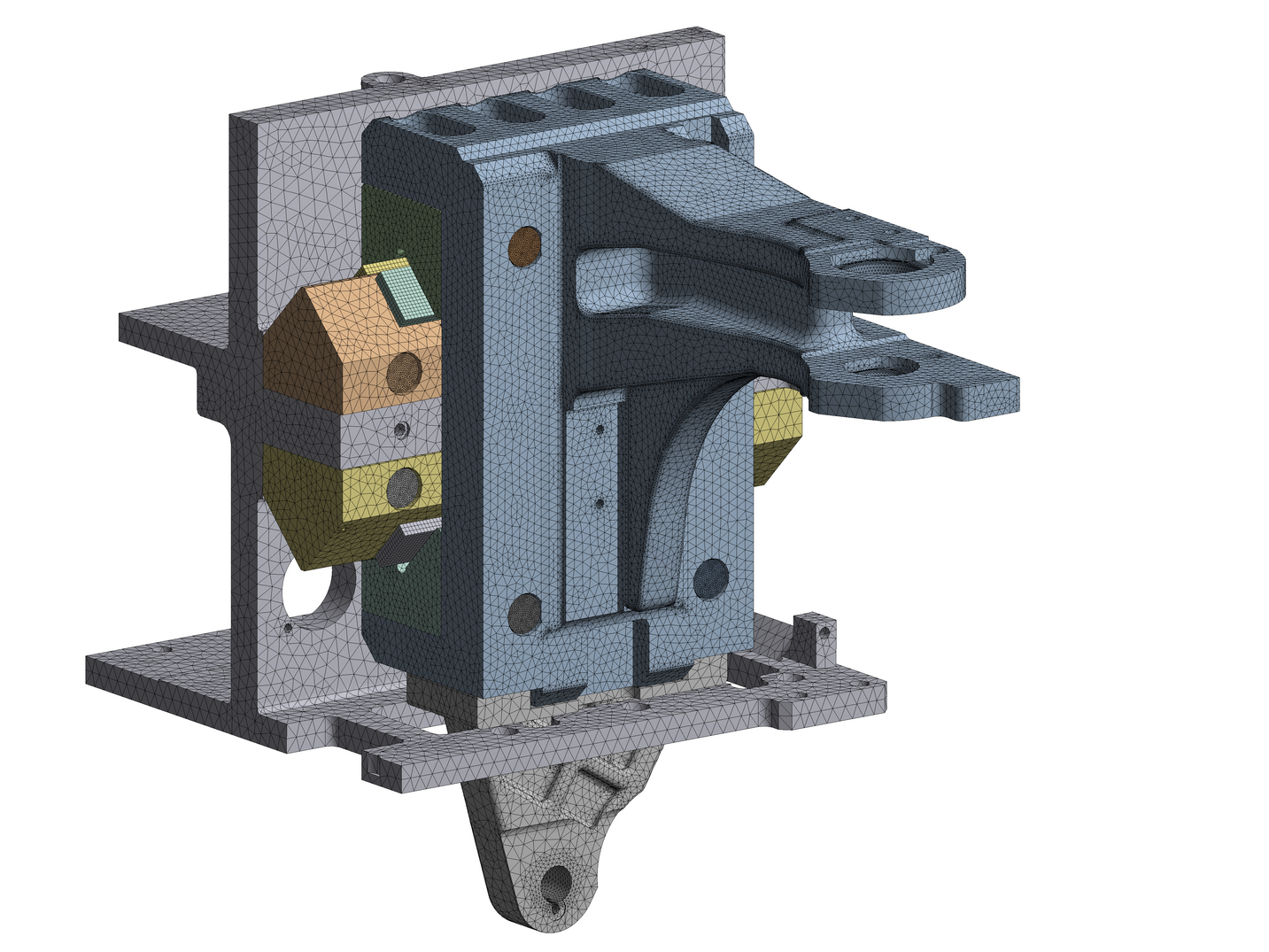 CAD-Geometrie eines mechanischen Bauteils aus der Glasflaschenproduktion