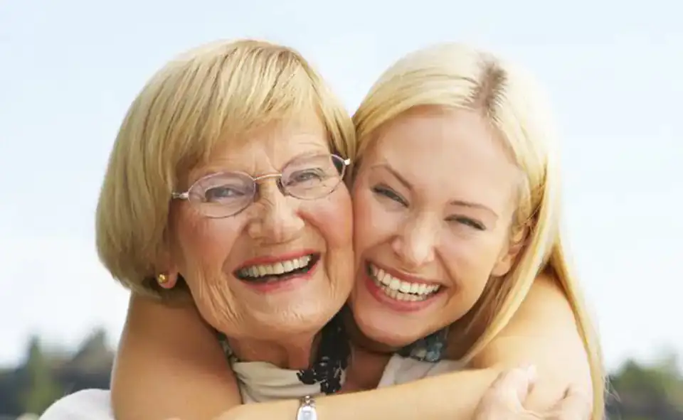 mother daughter happy together