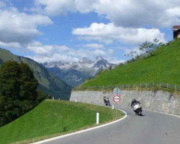 Riders in the Dolomites
