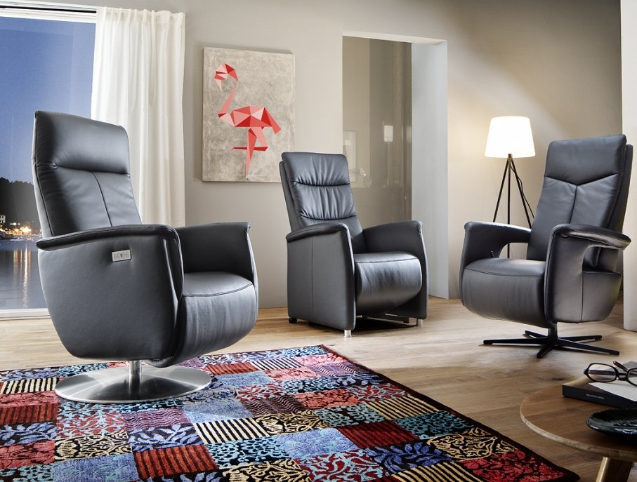 Sessel mit Relaxfunktion modell bacarra oder aruba manuell oder elektrisch und optional mit akku